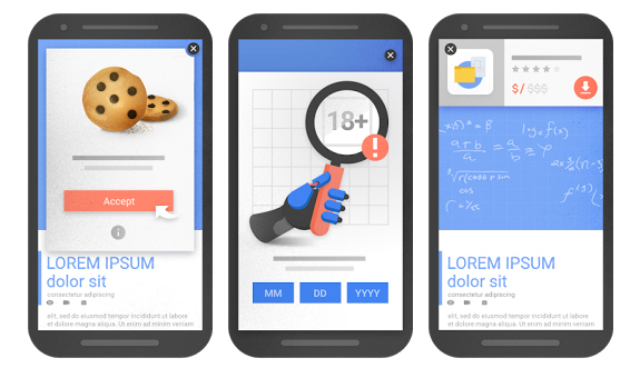 Google накажет сайты за полноэкранную рекламу